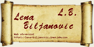 Lena Biljanović vizit kartica